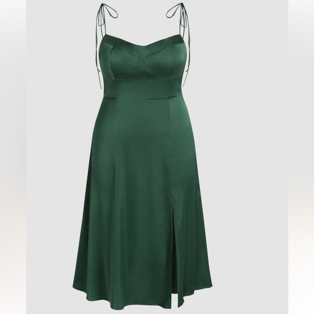 Emerald Green Silk Dress